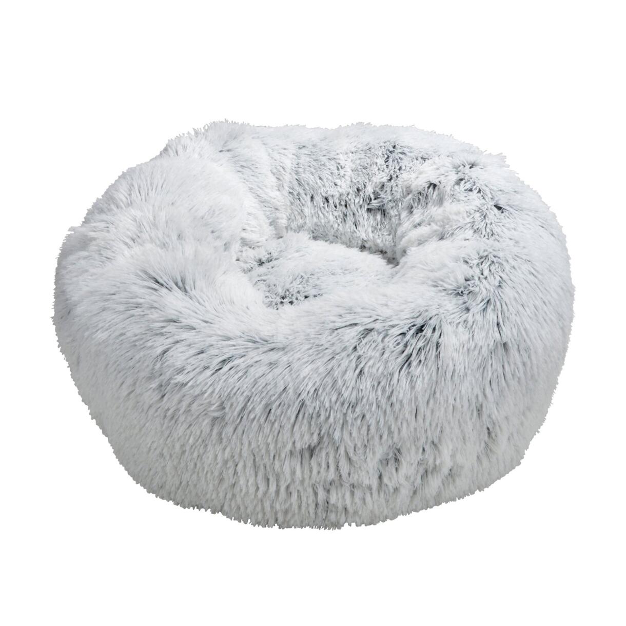 Cuscino rotondo morbido per gatto e cane  Fluffy D55 cm  Bianco delavato 1