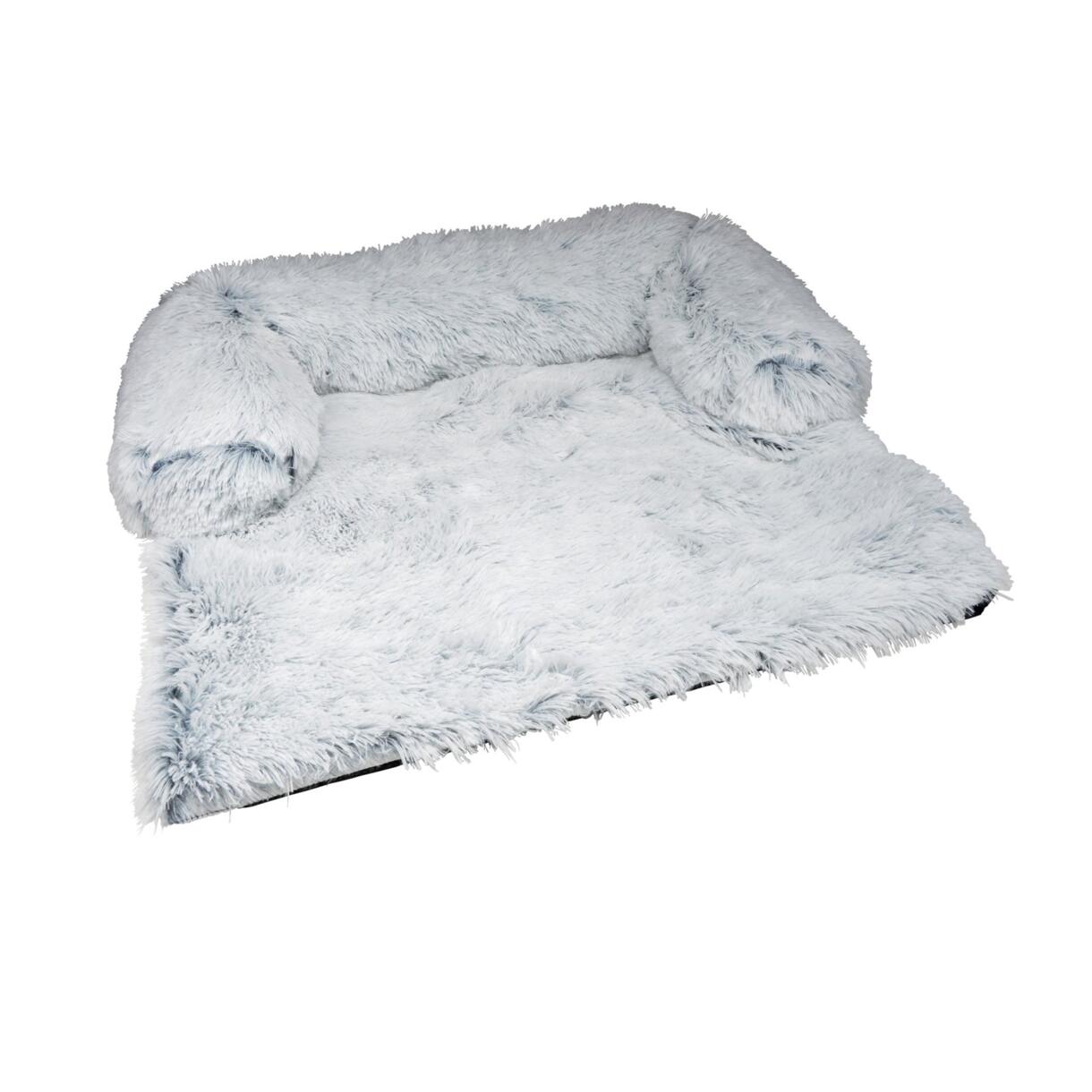 Funda de sofá con cojín Fluffy L80 cm Blanco moteado 1