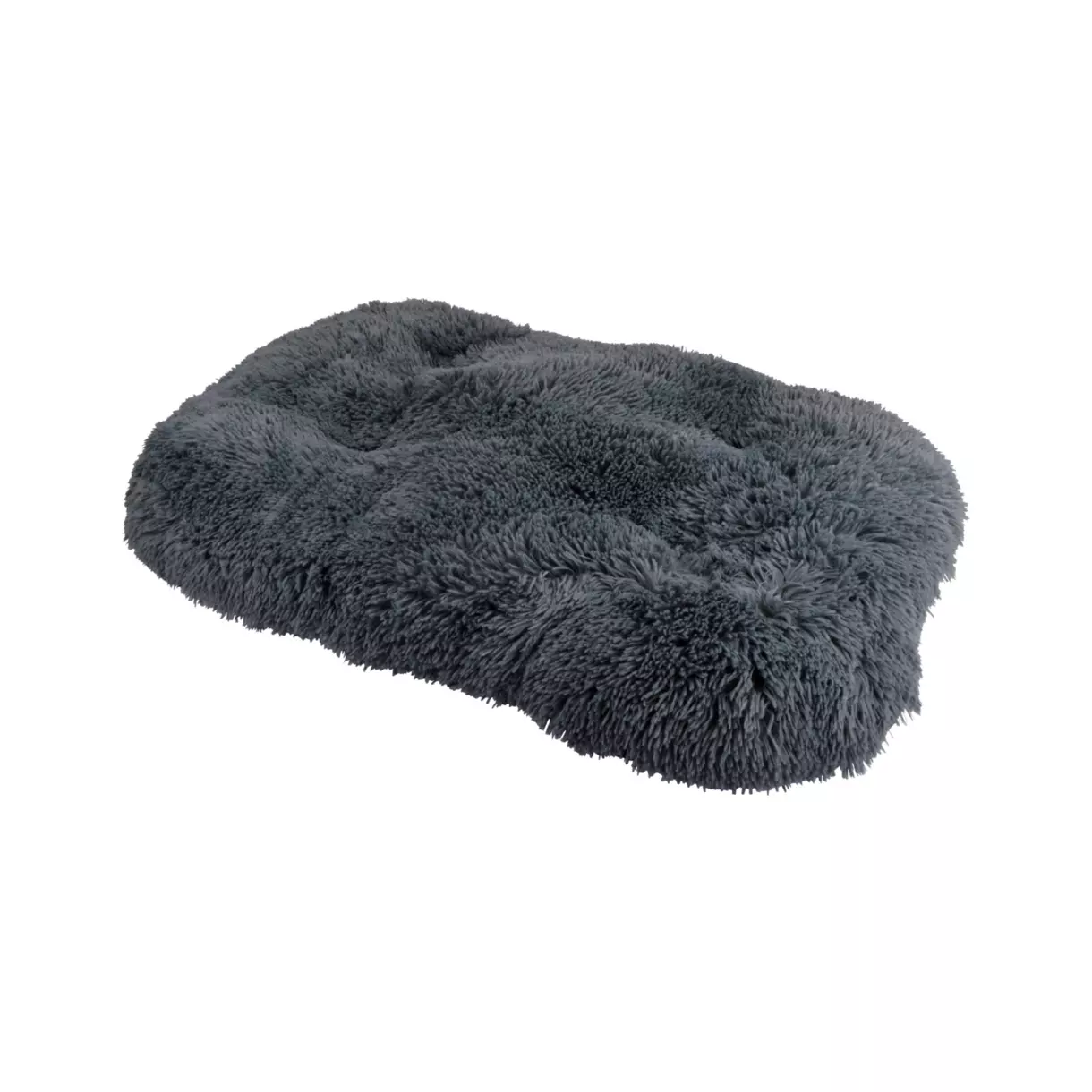 Matelas flocon réversible pour chat et chien Fluffy L77 cm Anthracite 1