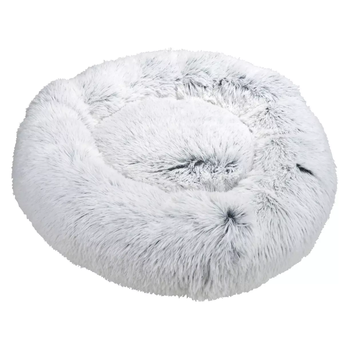 Coussin rond apaisant pour chat et chien Fluffy D95 cm Blanc chiné 1