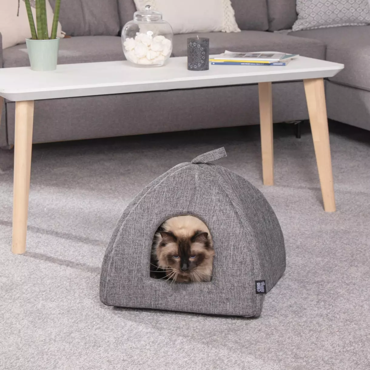 Tente d'intérieur pour chat Cocoon L40 cm Anthracite 1