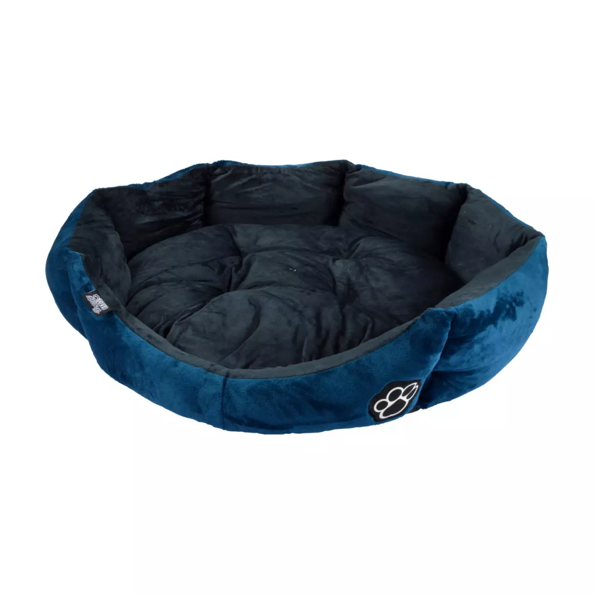 Panier rond pour chat et chien Patchy D50 cm Bleu/Charbon 1