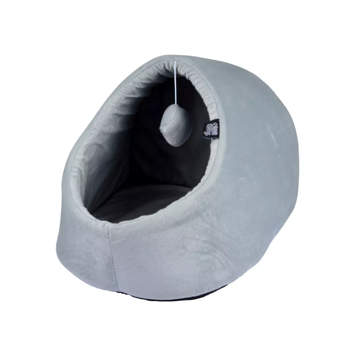 Kattenmand holletje met speeltje Sweet L35 cm Licht grijs 1