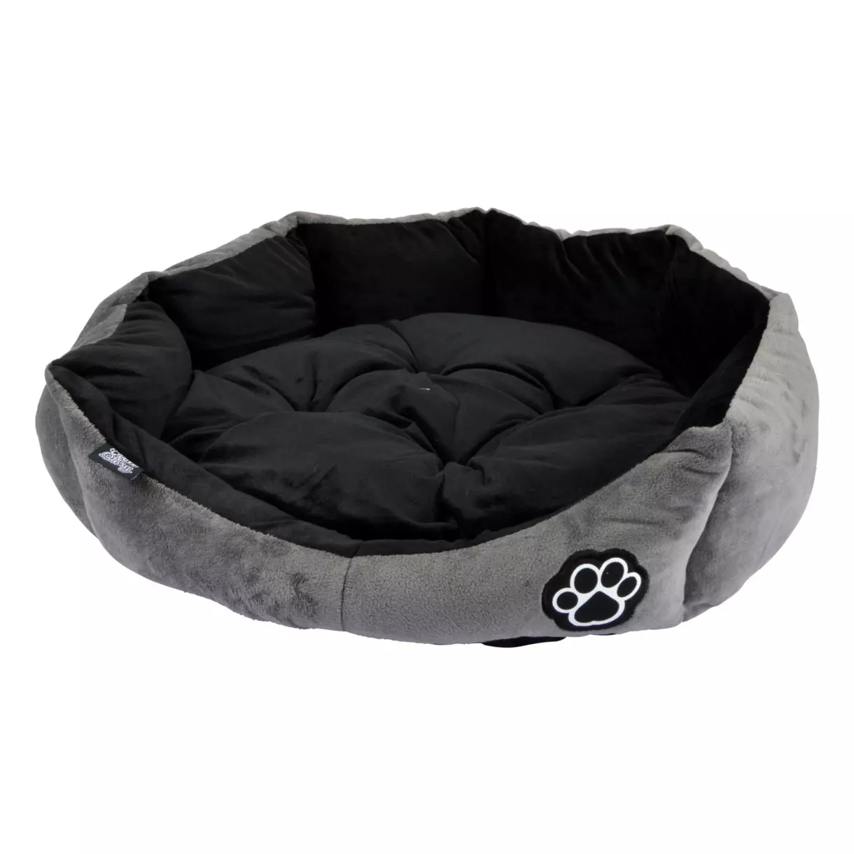 Mand rond (hond & kat) Patchy D60 cm Grijs/Zwart 1