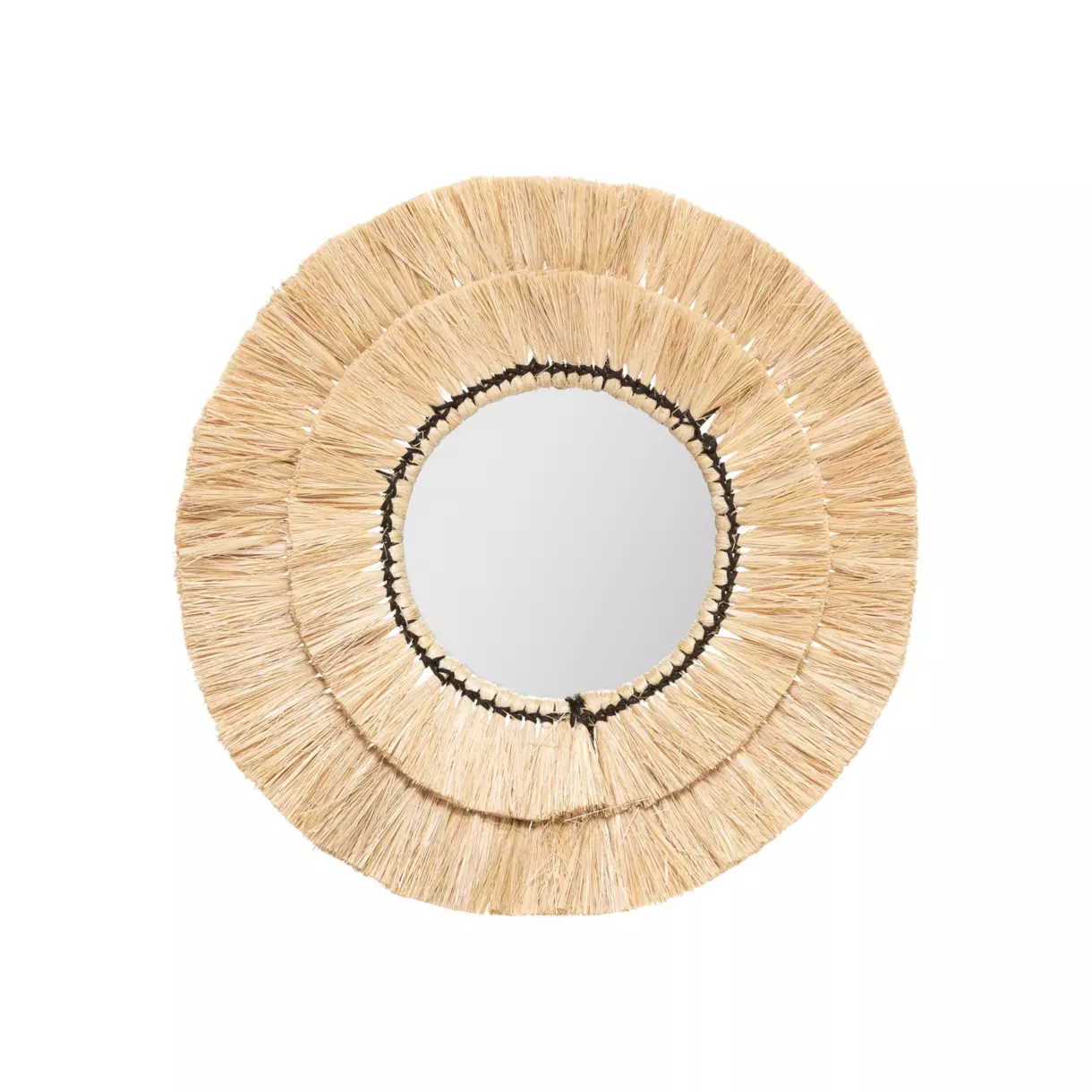 Lot de 3 miroirs raphia Alba Beige 6