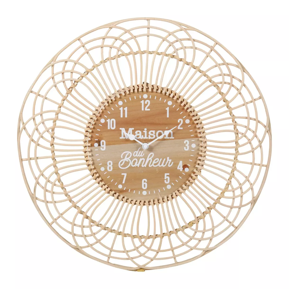 Reloj Bistrot Rotan Beige 1