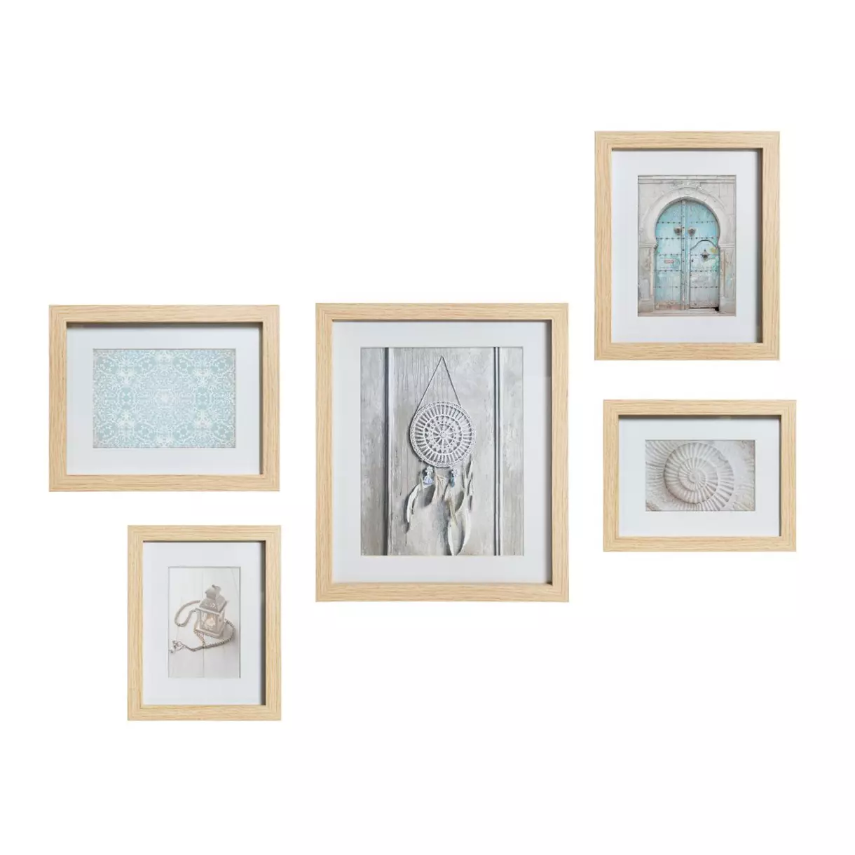 Lot de 5 cadres Ethnique Naturel 1