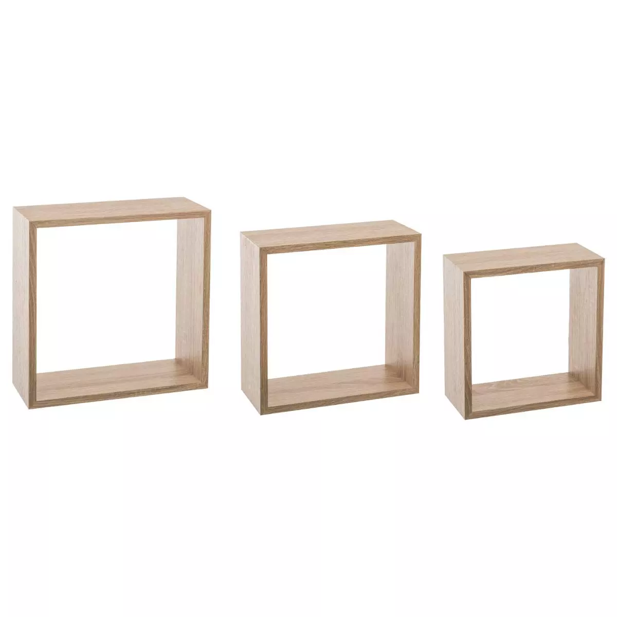 Lot de 3 étagères Cube Naturel Grand modèle 1