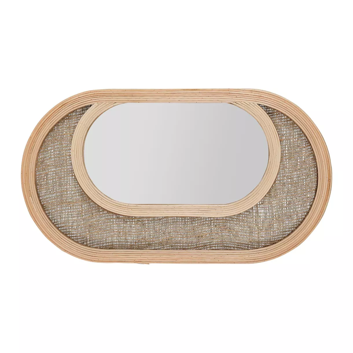 Miroir mural ovale Dalila Beige 1