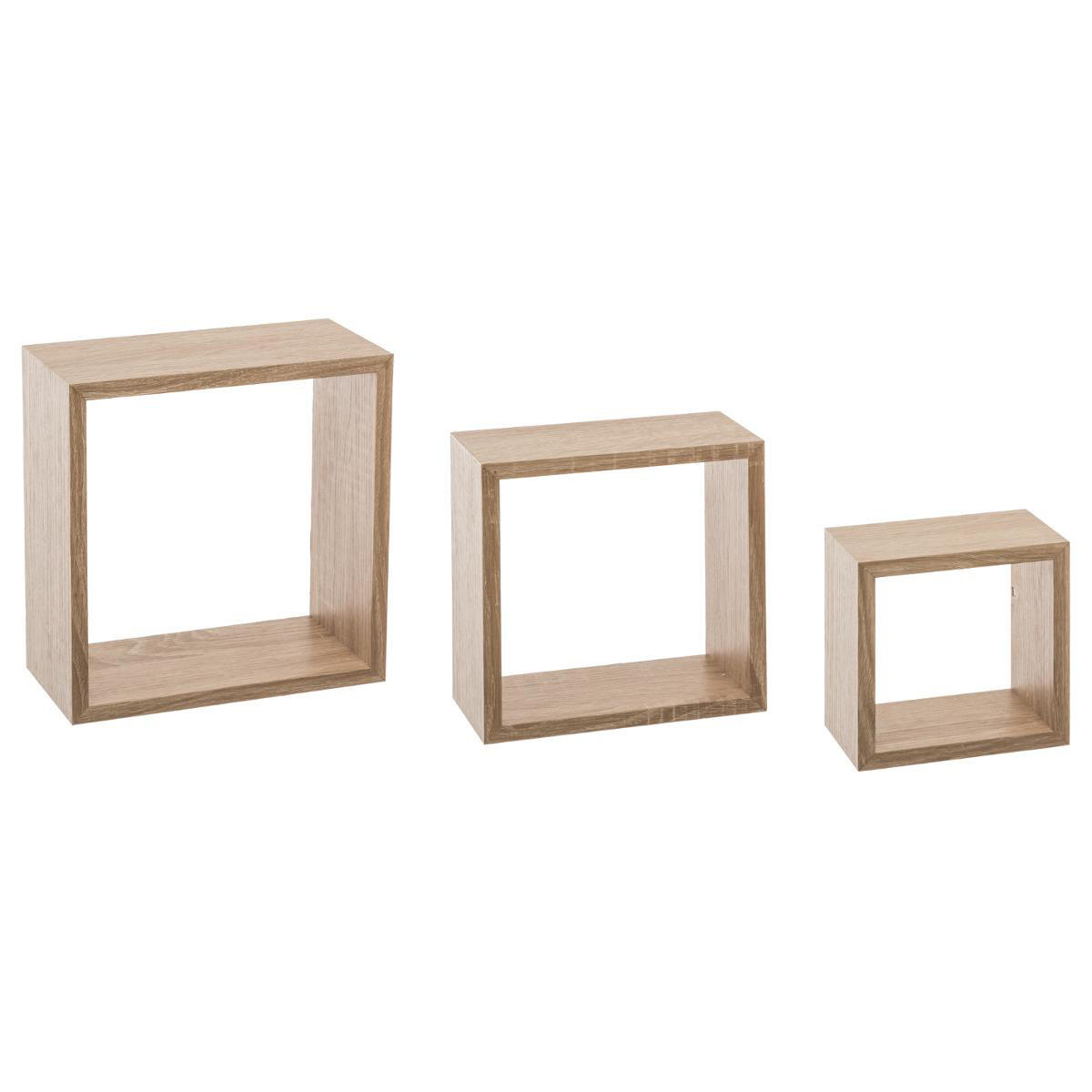 Lote de 3 estanterías Cubo Natural Modelo pequeño 1