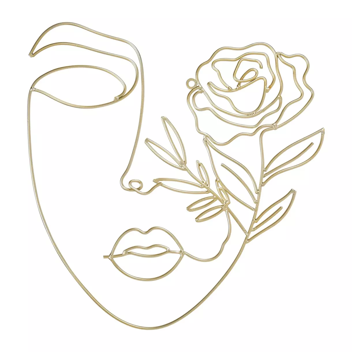 Décoration murale Visage fleuri Doré 1