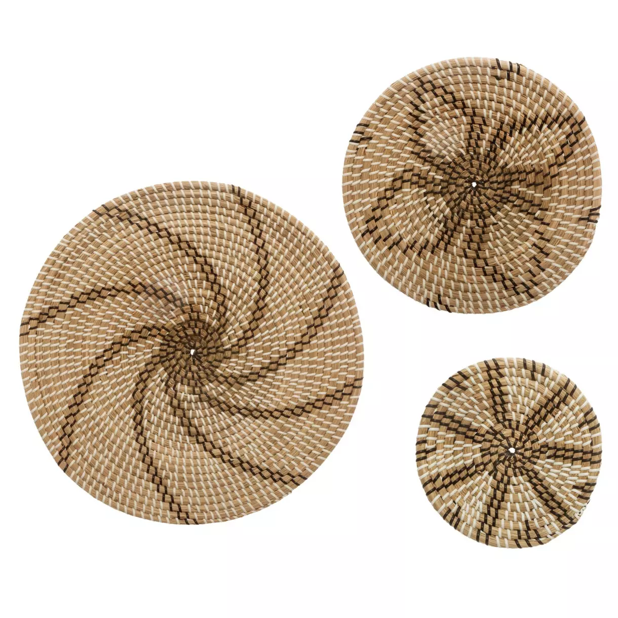 Lote de 3 decoraciones murales Panier Seagrass color Beige 1