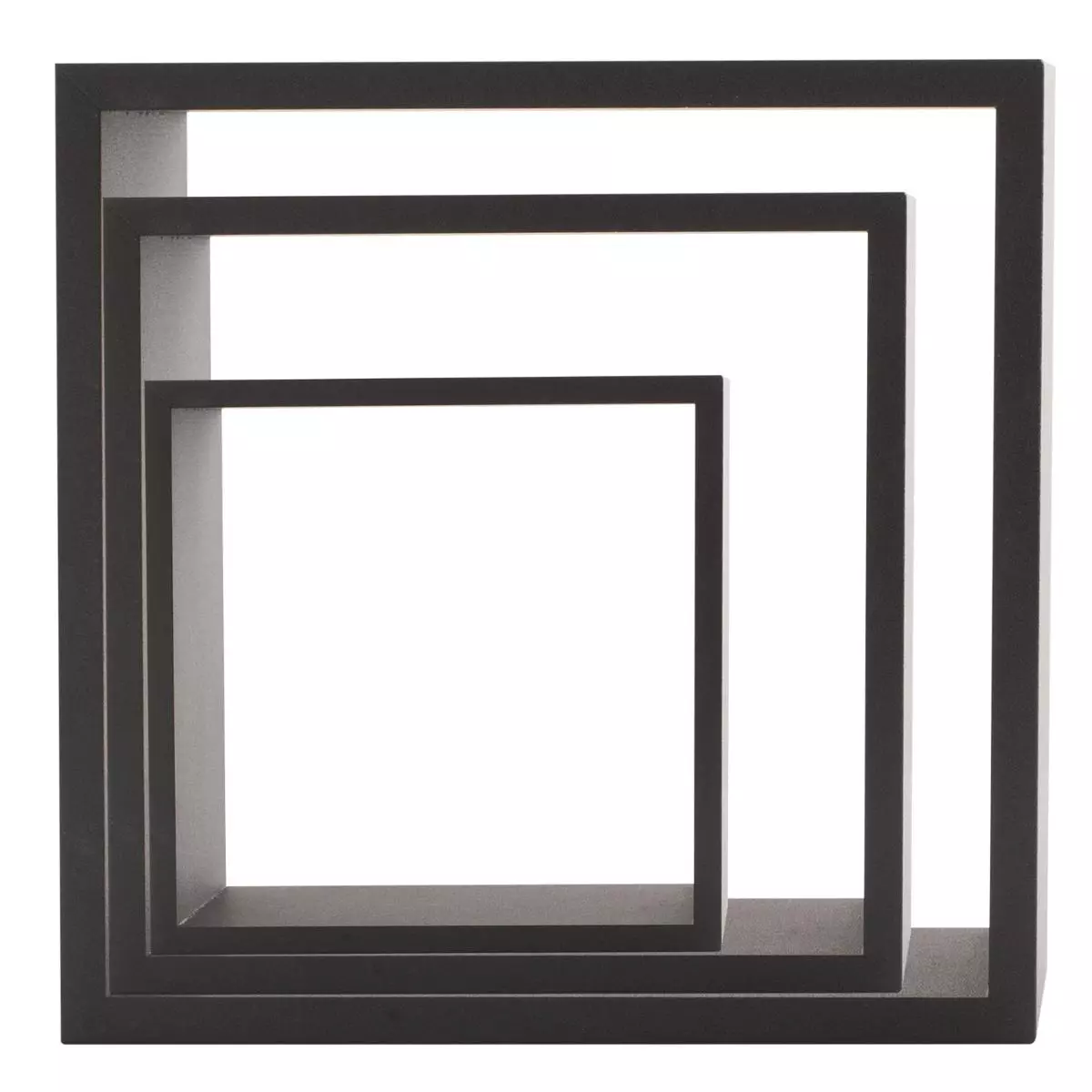Lot de 3 étagères Cube Noir Petit modèle 6
