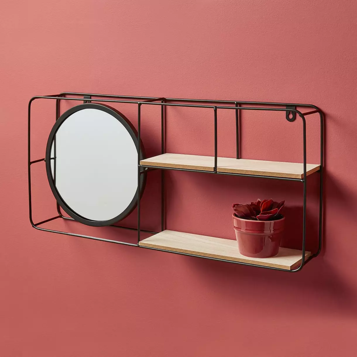 Etagère murale Miroir Noire 1
