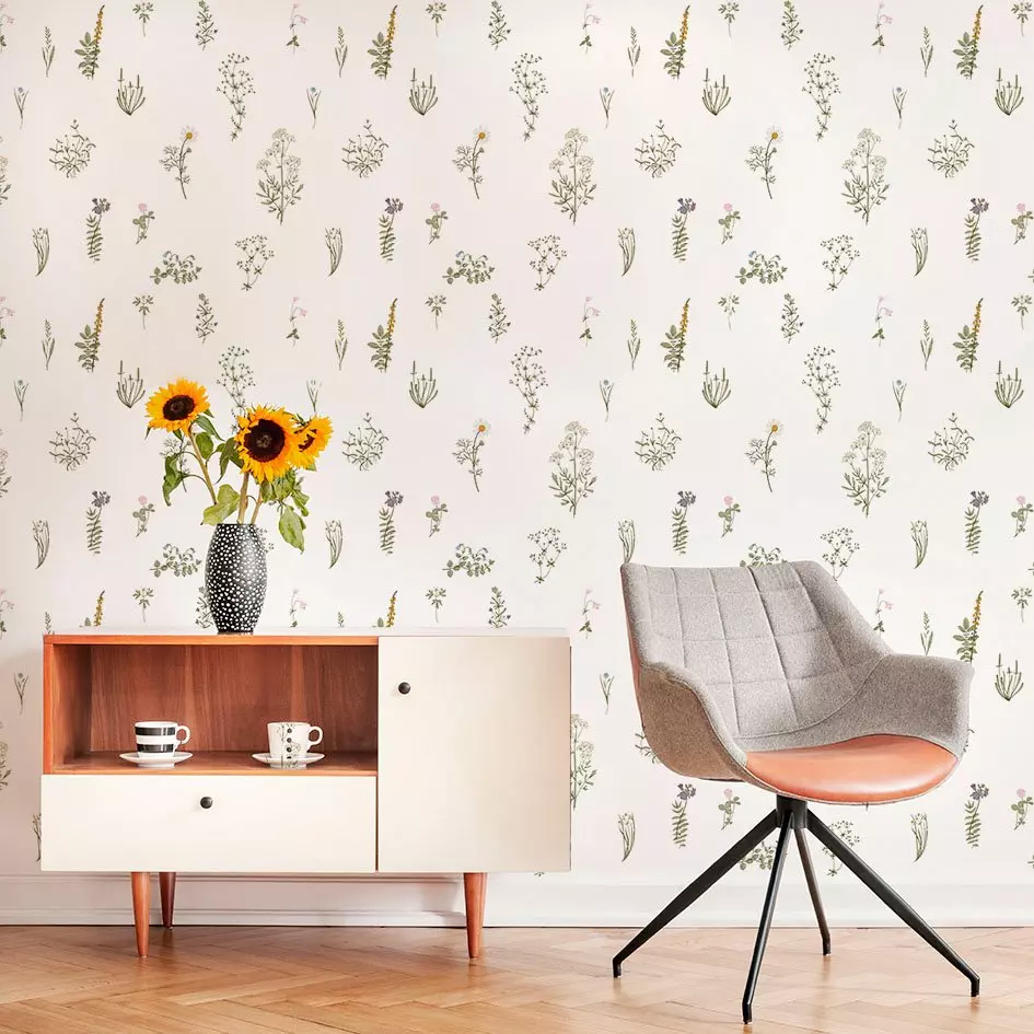 Décoration murale adhésive  (130 x 260 cm) Flores Blanc 1