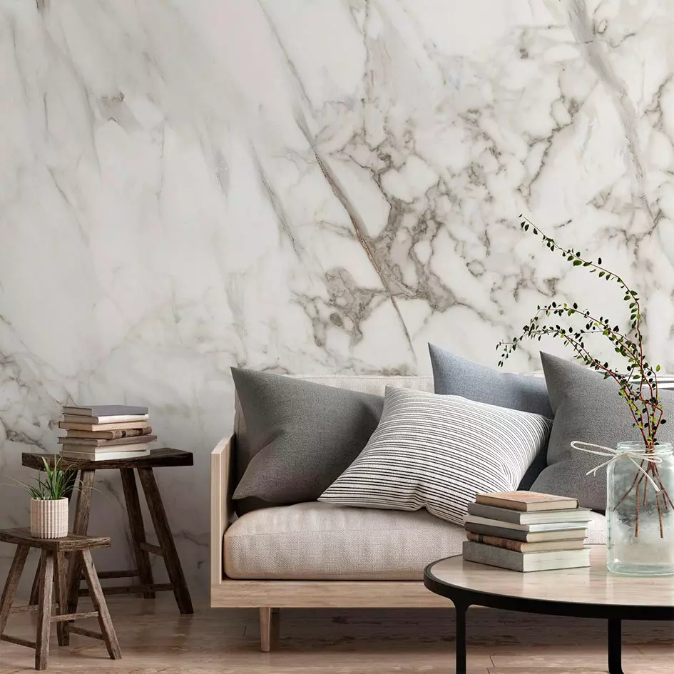 Papel pintado adhesivo (321 x 260 cm) Brown Jasper Gris 1