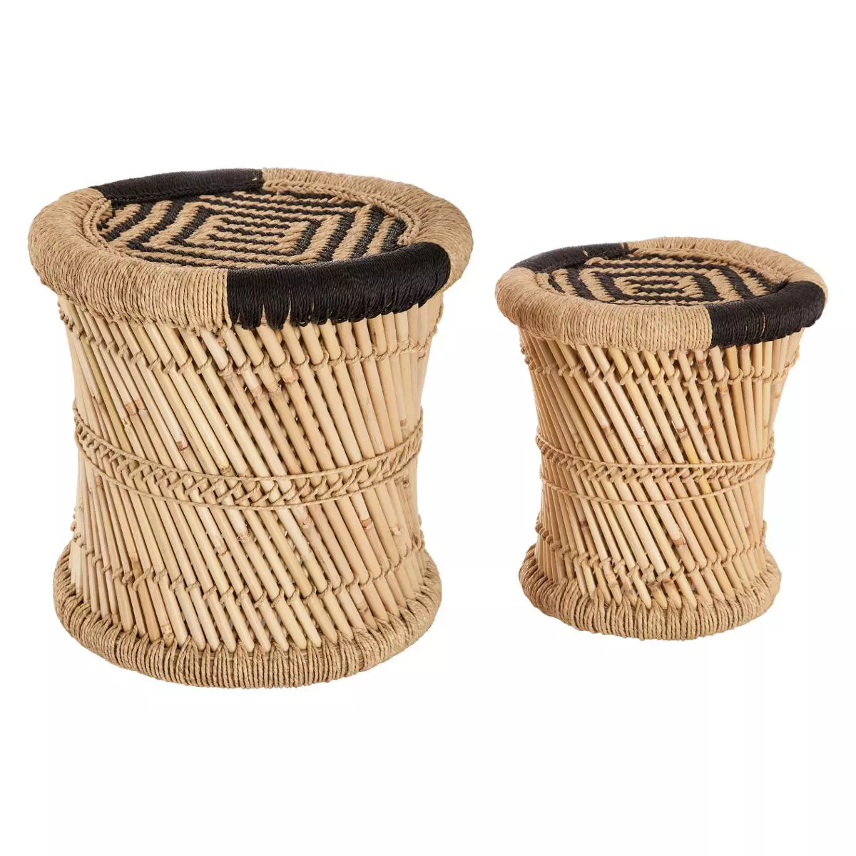 Lot de deux tables d'appoint Corde Noire 1