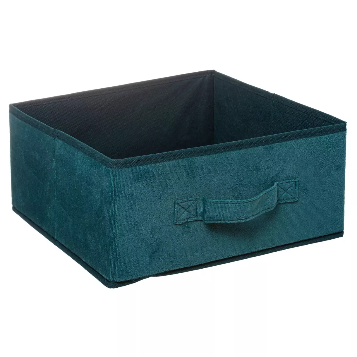 Cesta de almacén terciopelo (31 x 15 cm) Lia Azul 1