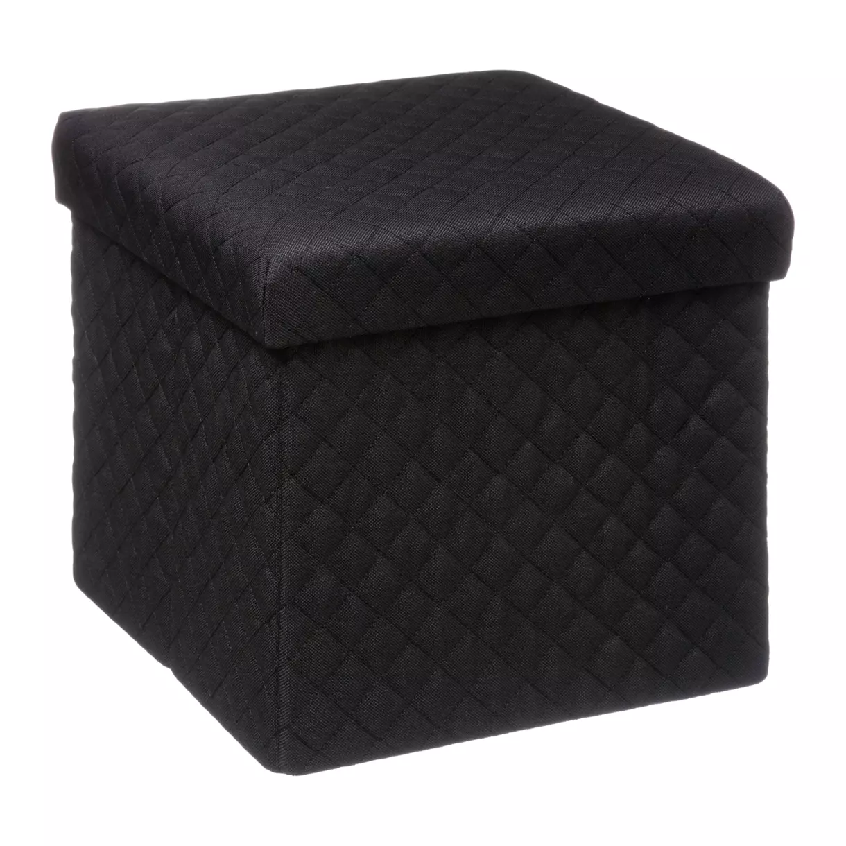 Pouf pliant Velours Jack Noir 1