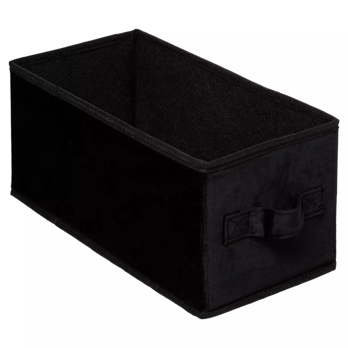 Panier de rangement velours (15 x 31 cm) Lia Noir 1