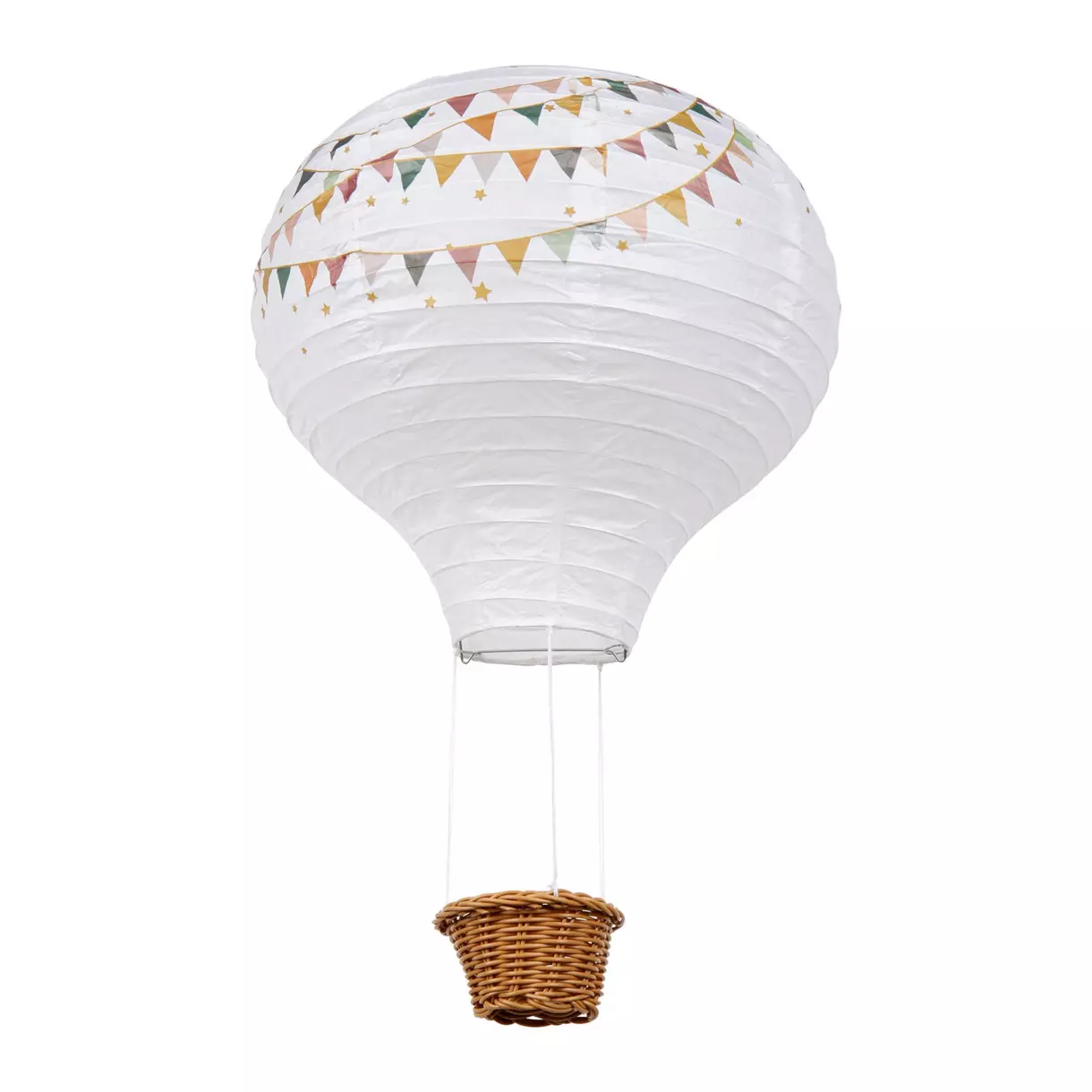  Globo aerostático colgante en papel Fanions Multicolor 1