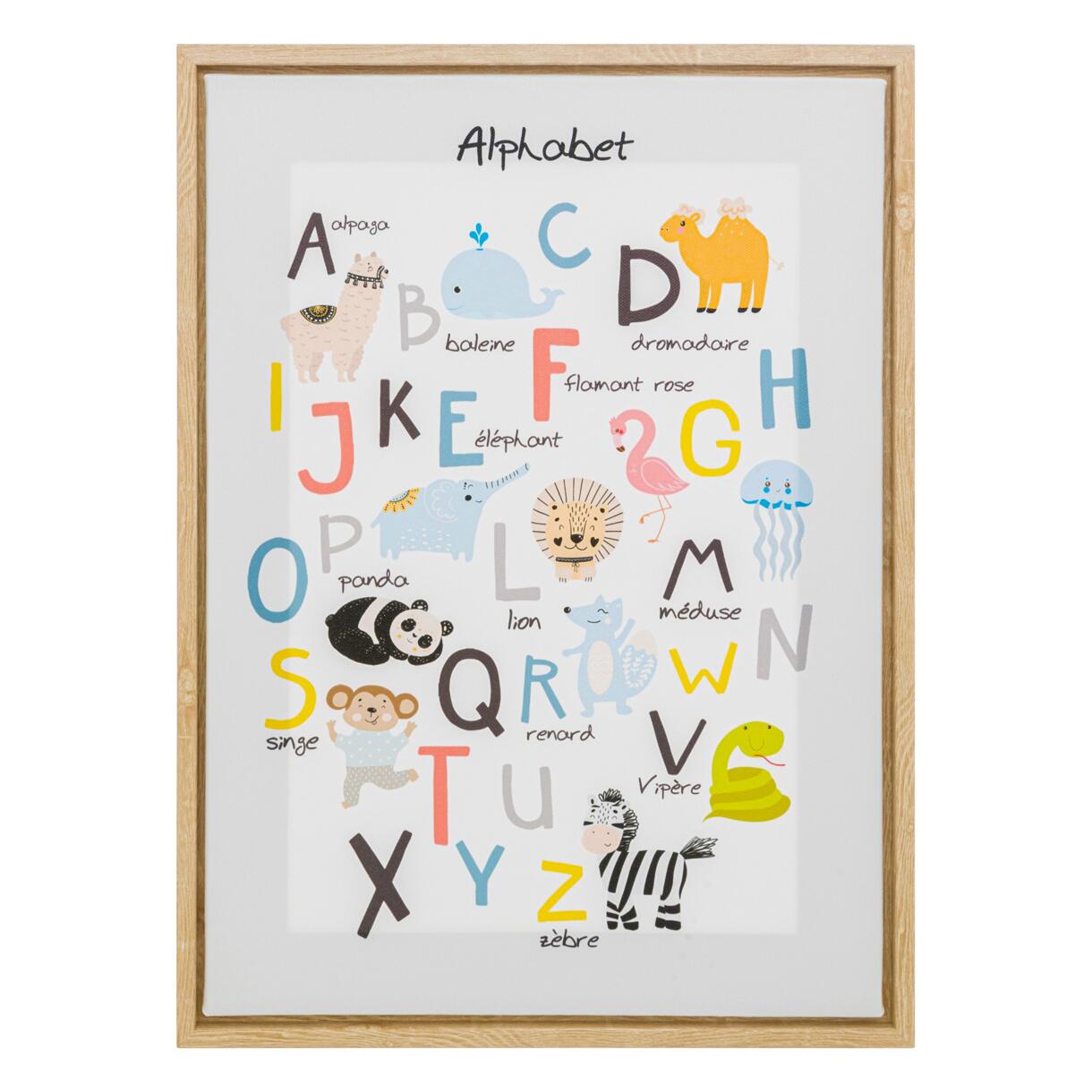 Toile murale enfant Alphabet Multicolore 1