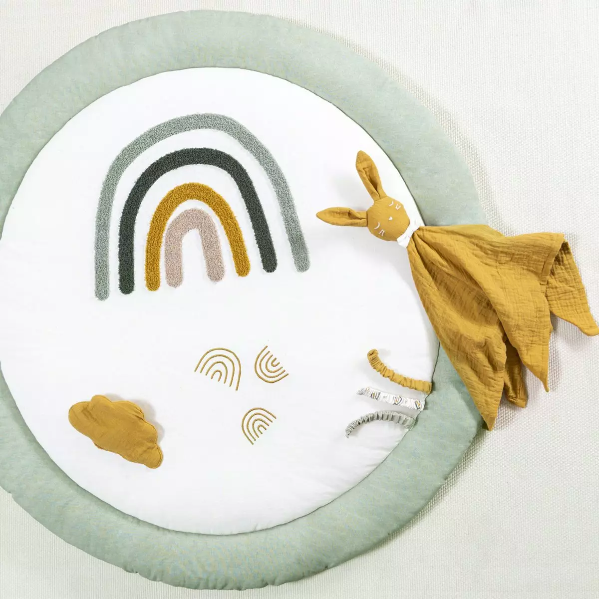 Tapis d'éveil bébé (100 cm) Arc en ciel Vert 1