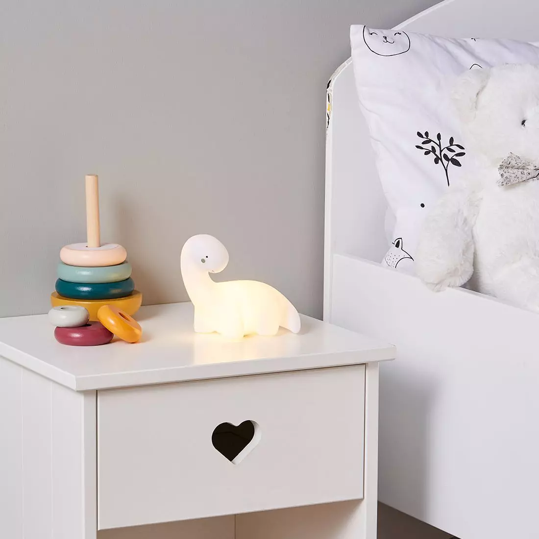 Luz nocturna Dino Blanco