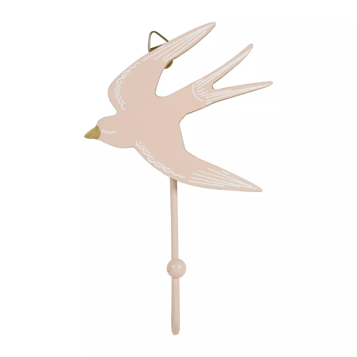 Patère enfant Oiseau Rose