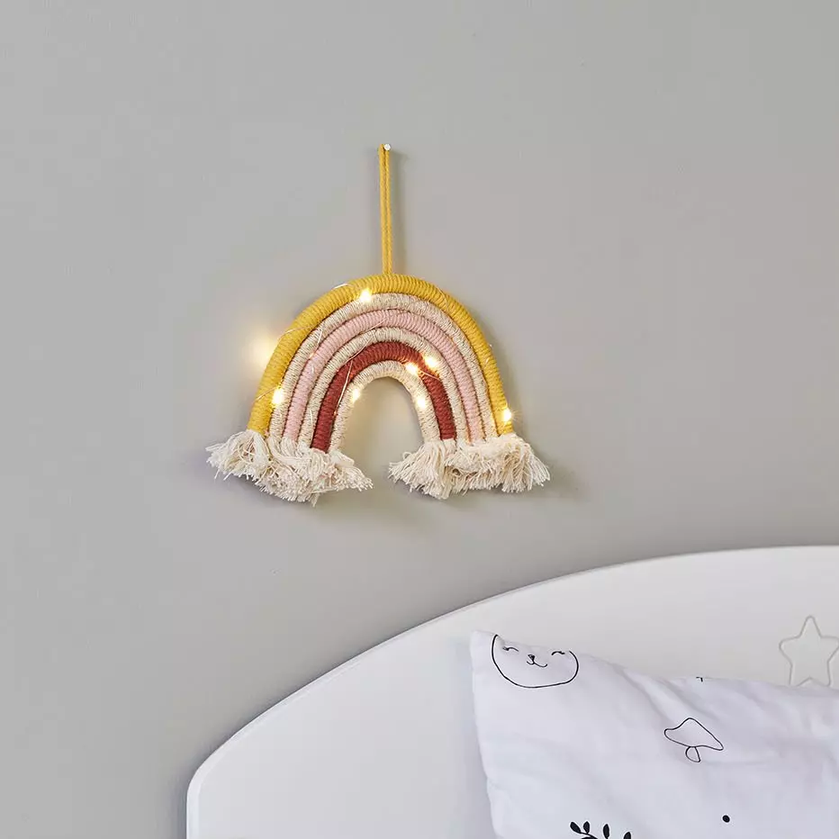 Lichtgevende muurdecoratie voor kinderen (28,5 x 20 cm) Regenboog Multicolor