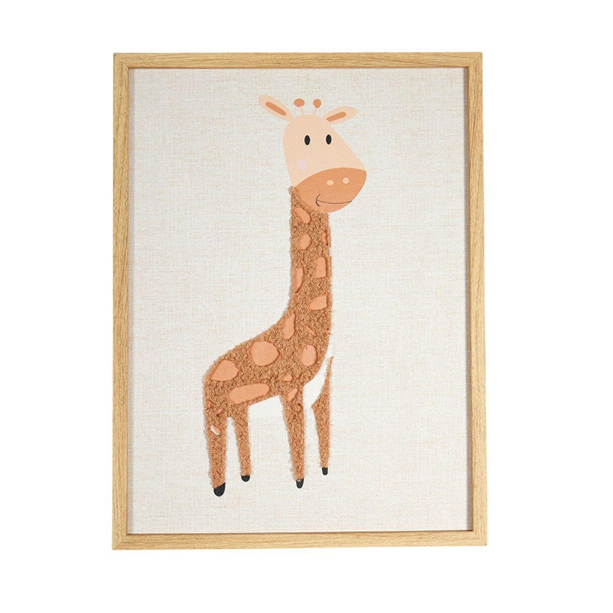 Kinderposter in lijst Girafe Geel 1