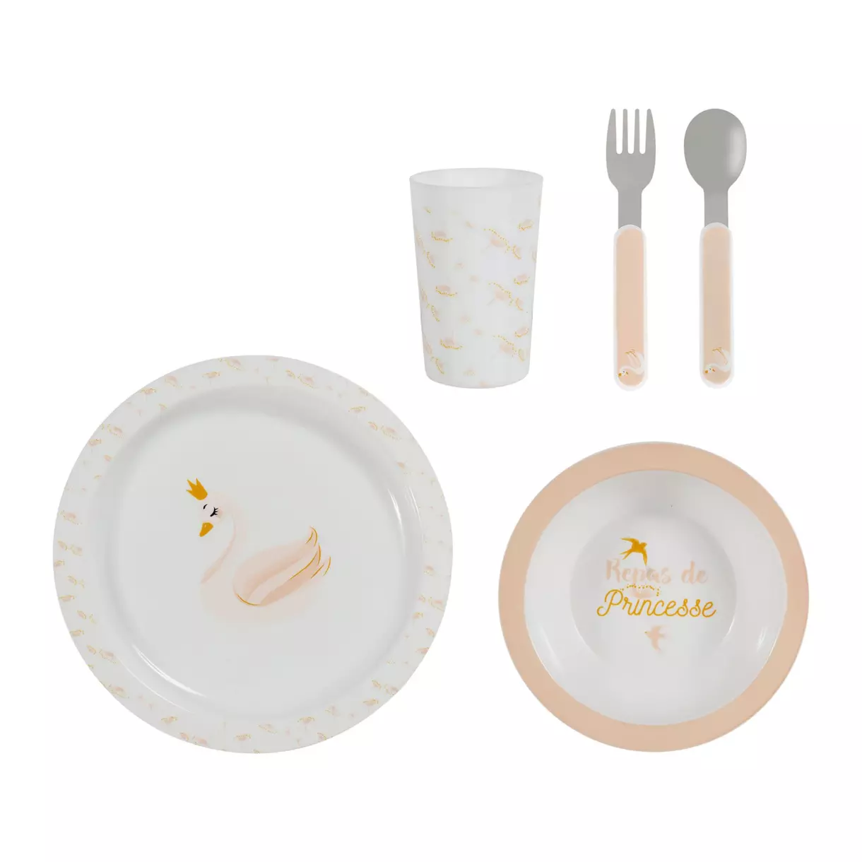Fiambrera de 5 piezas Cygne Rosa