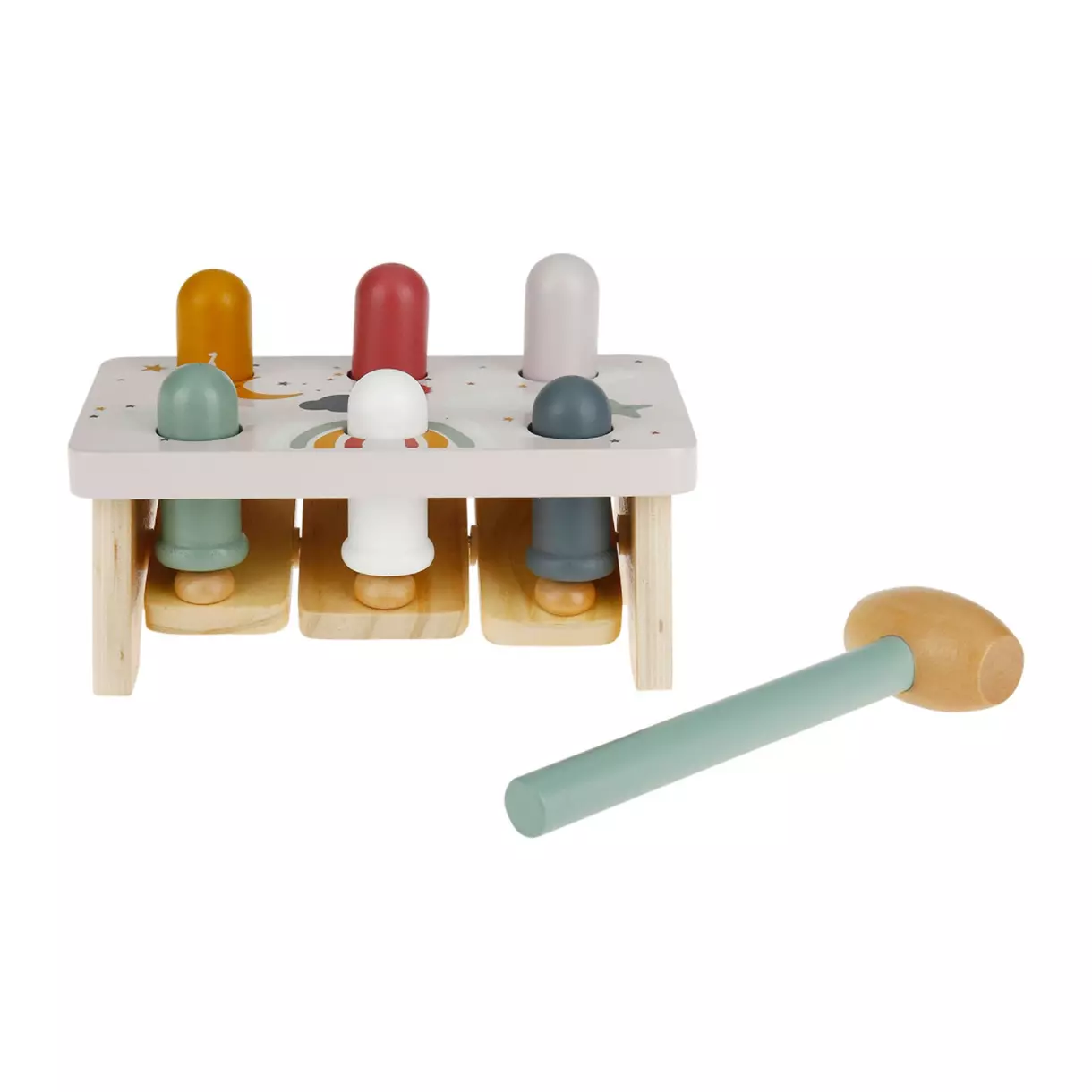 Banc à marteler bois Multicolore 1