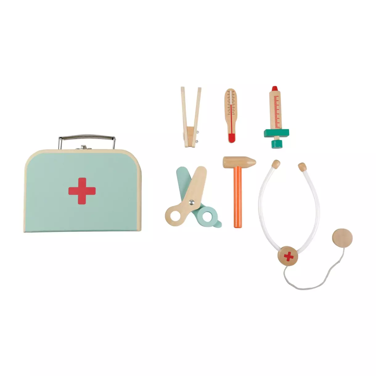 Mallette de docteur en bois Multicolore