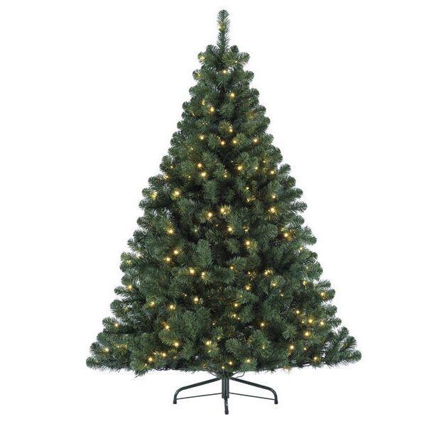 Árbol artificial de Navidad con luces Real Alto 180 cm Verde 1