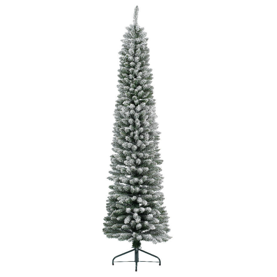Künstlicher Weihnachtsbaum Narrow H180 cm Grün verschneit 1