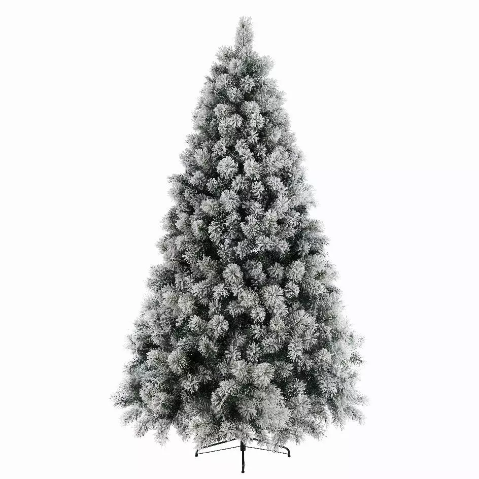 Árbol artificial de Navidad Edmonton Alto 120 cm Verde nevado 1