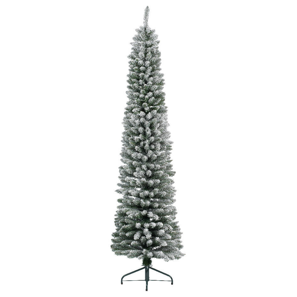 Künstlicher Weihnachtsbaum Narrow H210 cm Grün verschneit 1