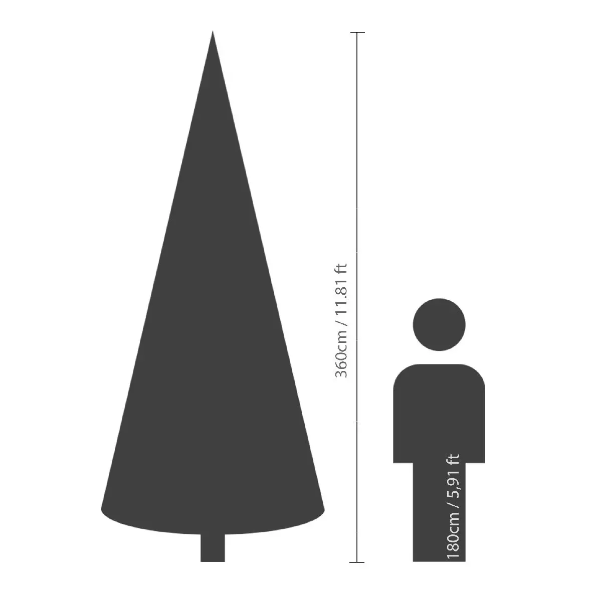 Árbol de Navidad Real A360 cm Verde 6