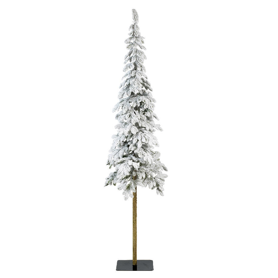 Albero di Natale artificiale Sierra Alt. 150 cm Verde innevato 1