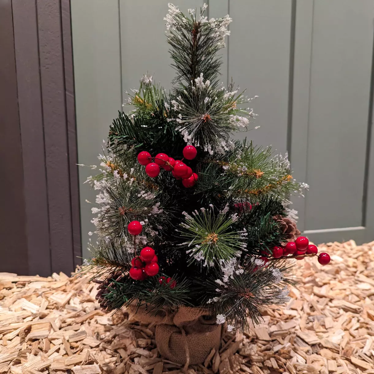 Sapin artificiel de table décoré Ipswich H45 cm Vert sapin