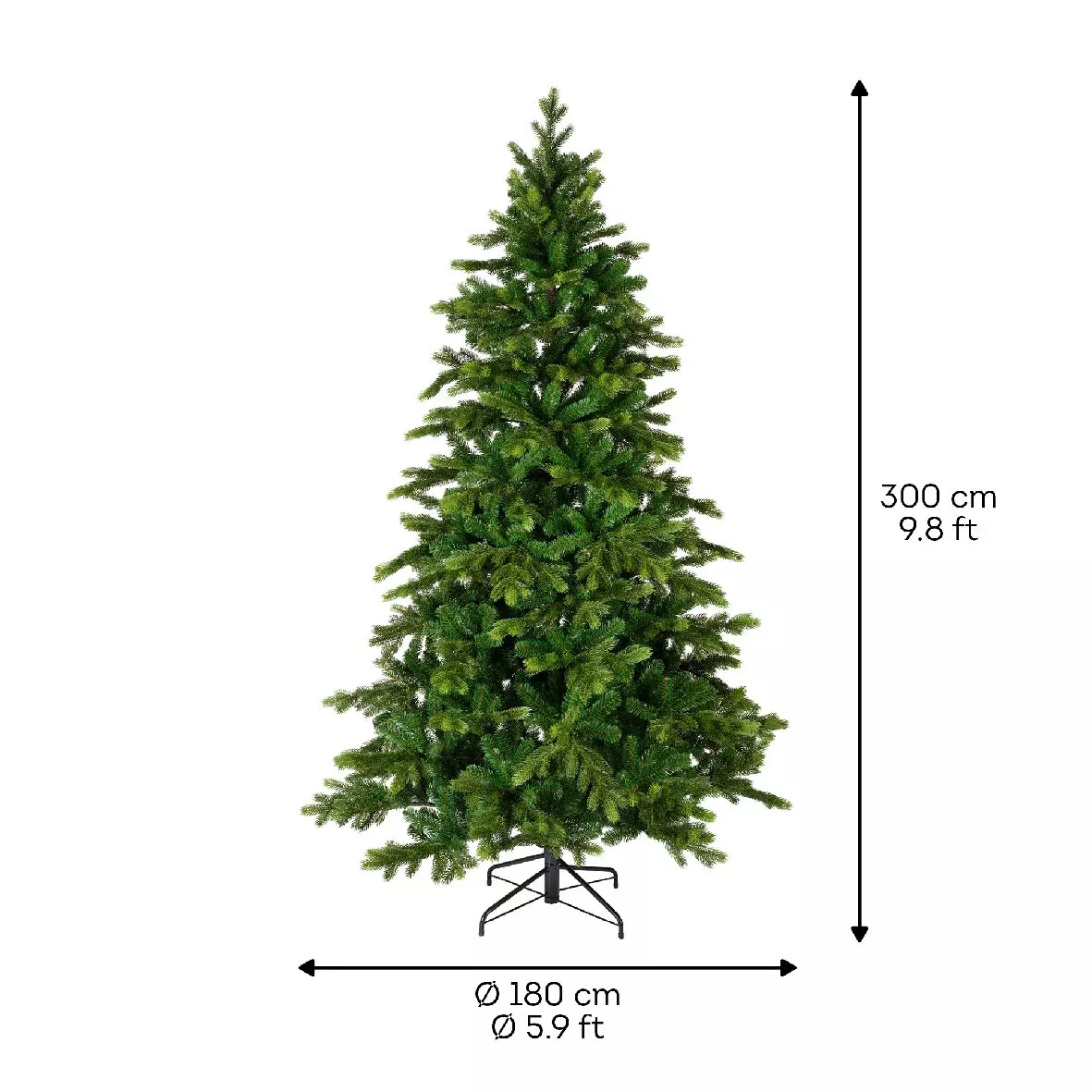 Kunstkerstboom Caucasia Nordmann H300 cm dennengroen 6