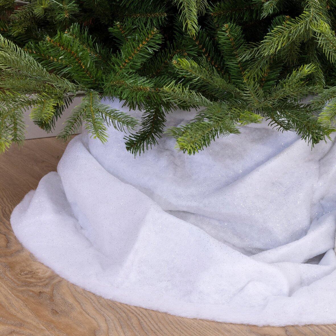 Rechteckige Weihnachtsbaumdecke mit Pailletten L120 cm 1