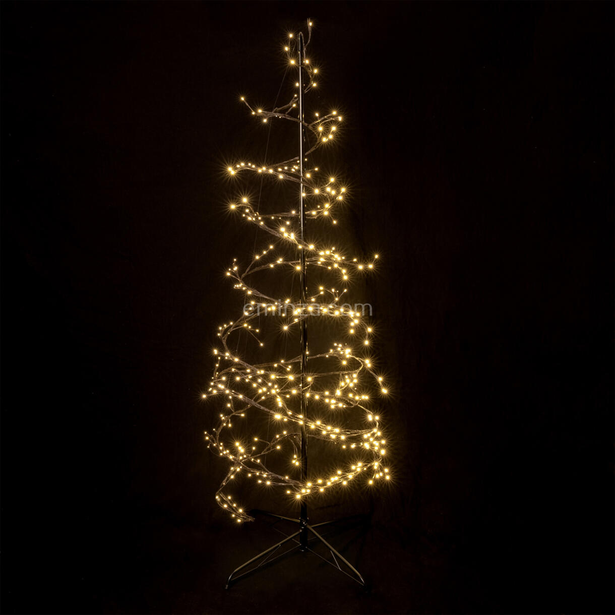 LED-Baum Kegelform Spiralis Schwarz H150 cm Warmweiß 1