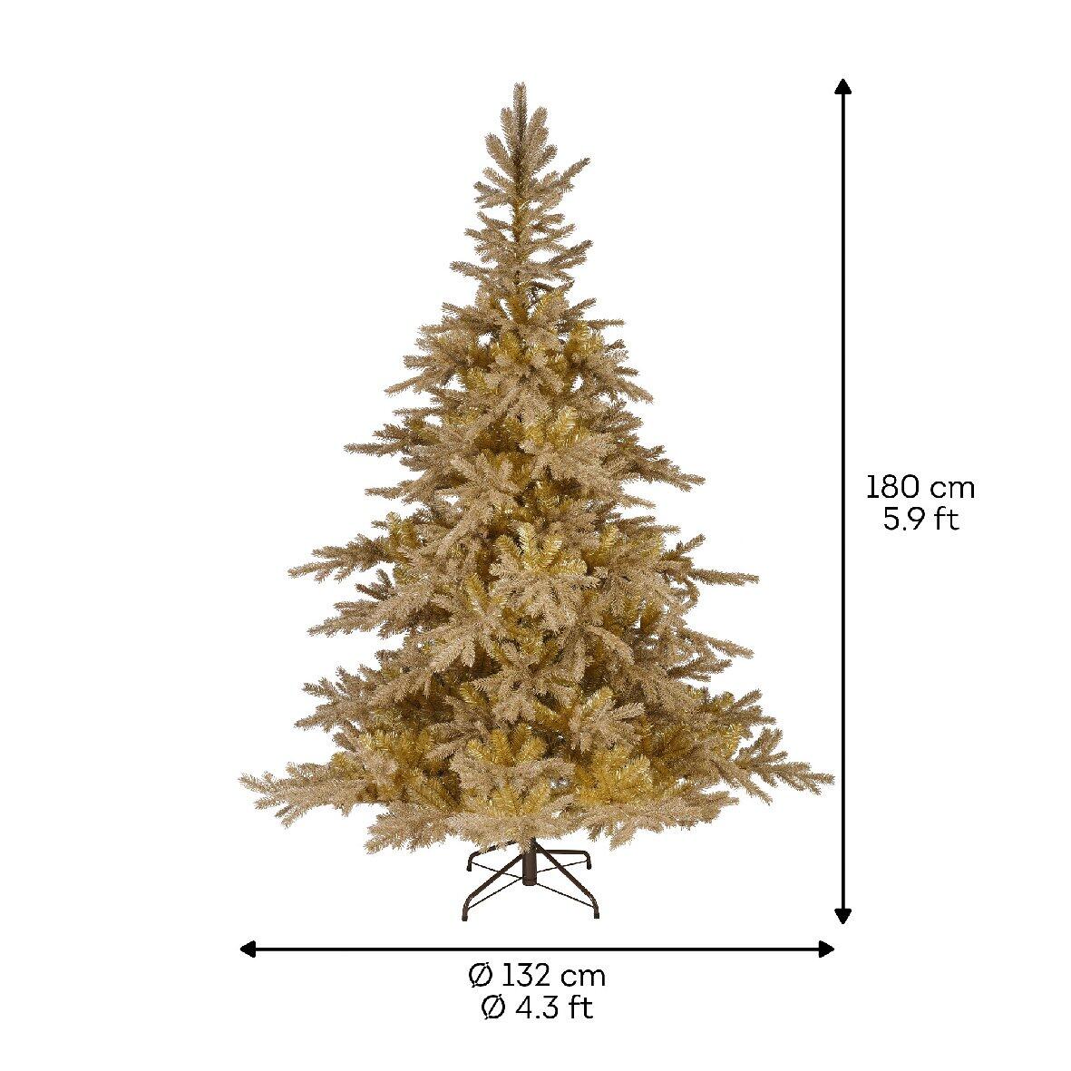Künstlicher Weihnachtsbaum Tiffany H180 cm Gold