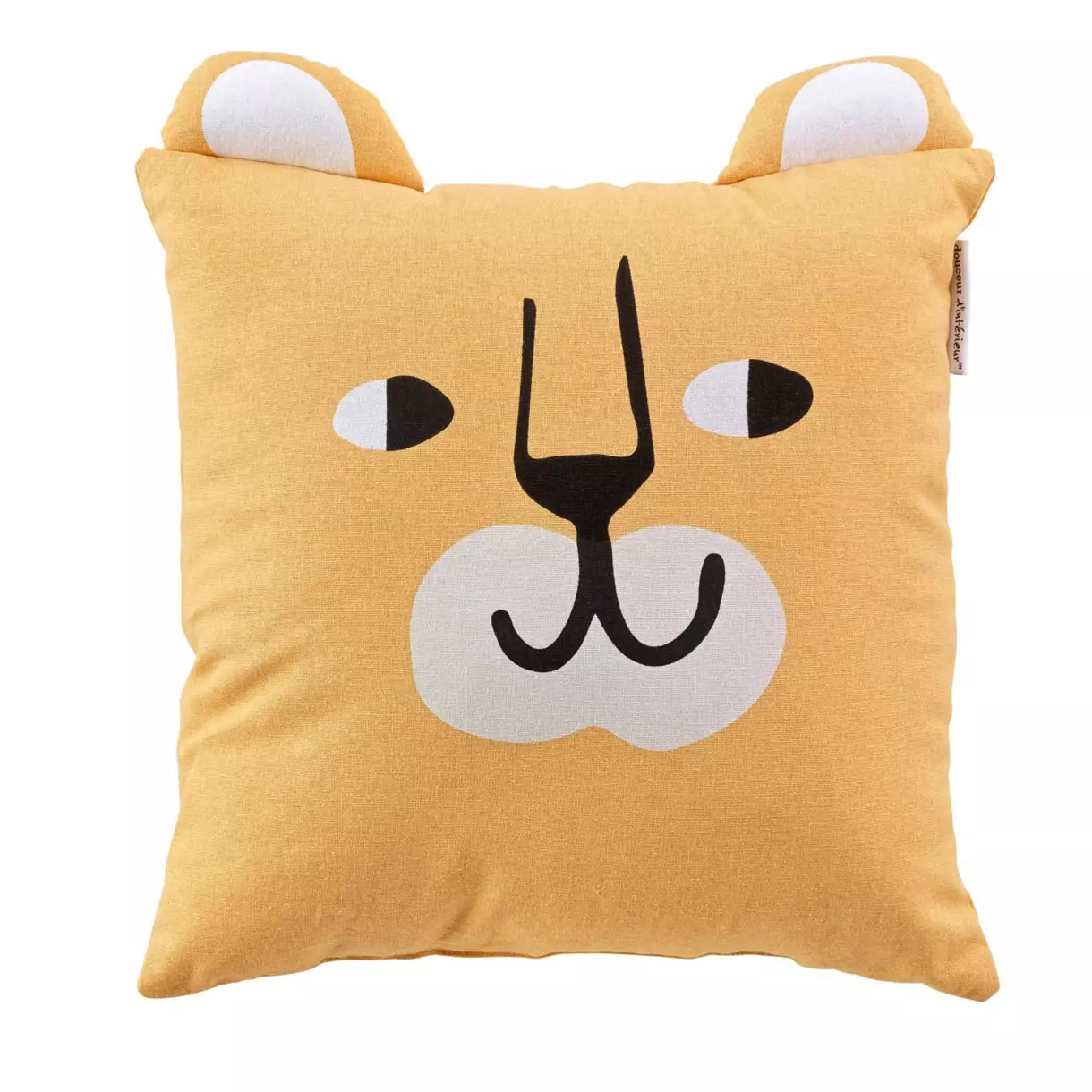 Coussin carré enfant Lionceau Jaune