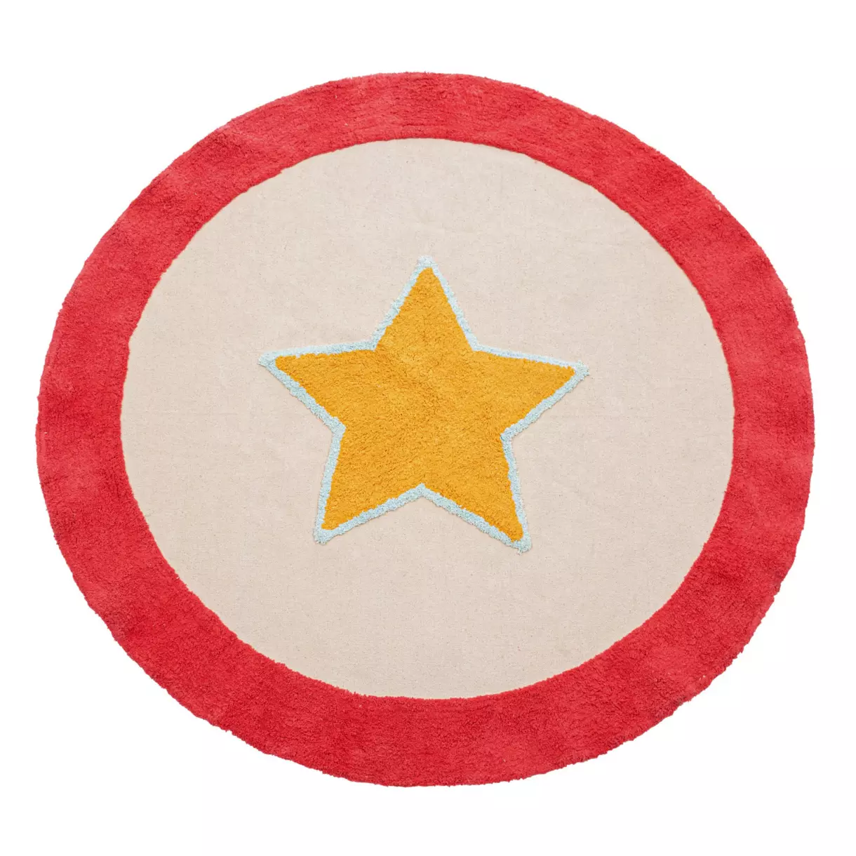 Alfombra redonda Infantil (120 cm) Circus Rojo 
