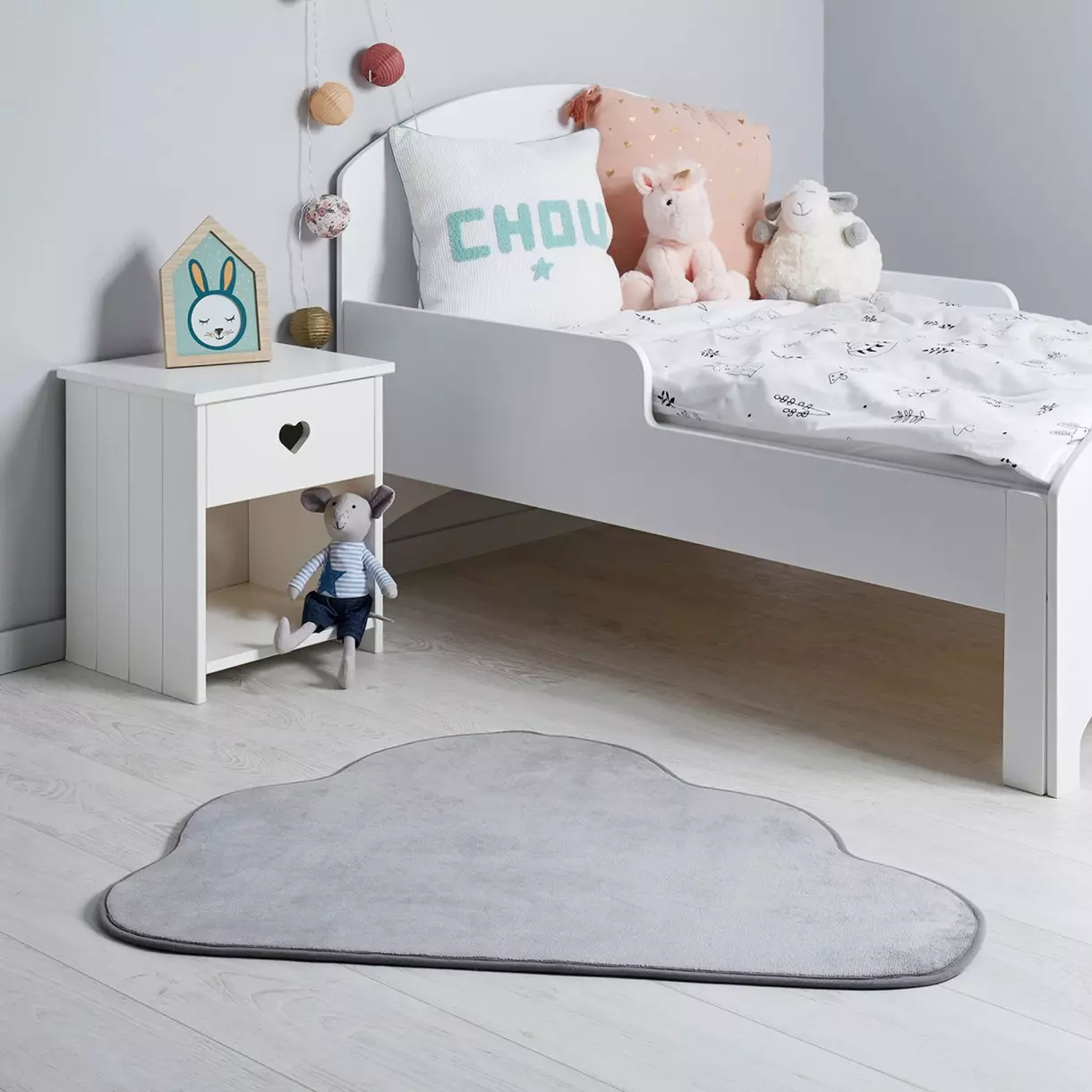 Alfombra infantil (110 cm) Nuage Gris
