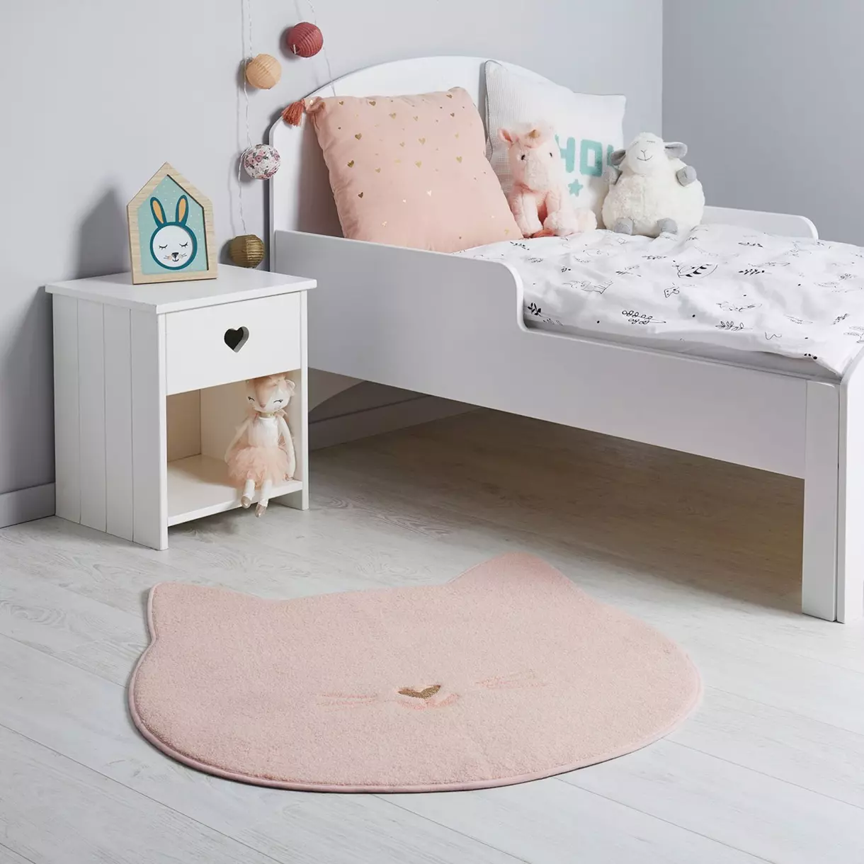 Alfombra infantil (80 cm) Chaton Rosa