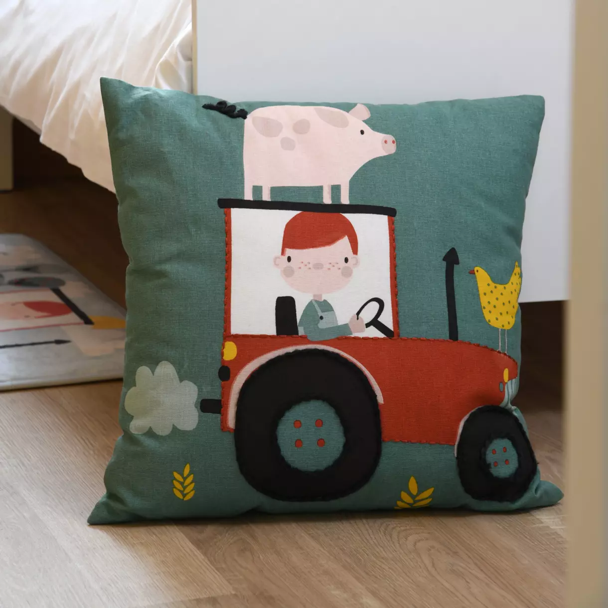 Coussin carré enfant Tom Multicolore